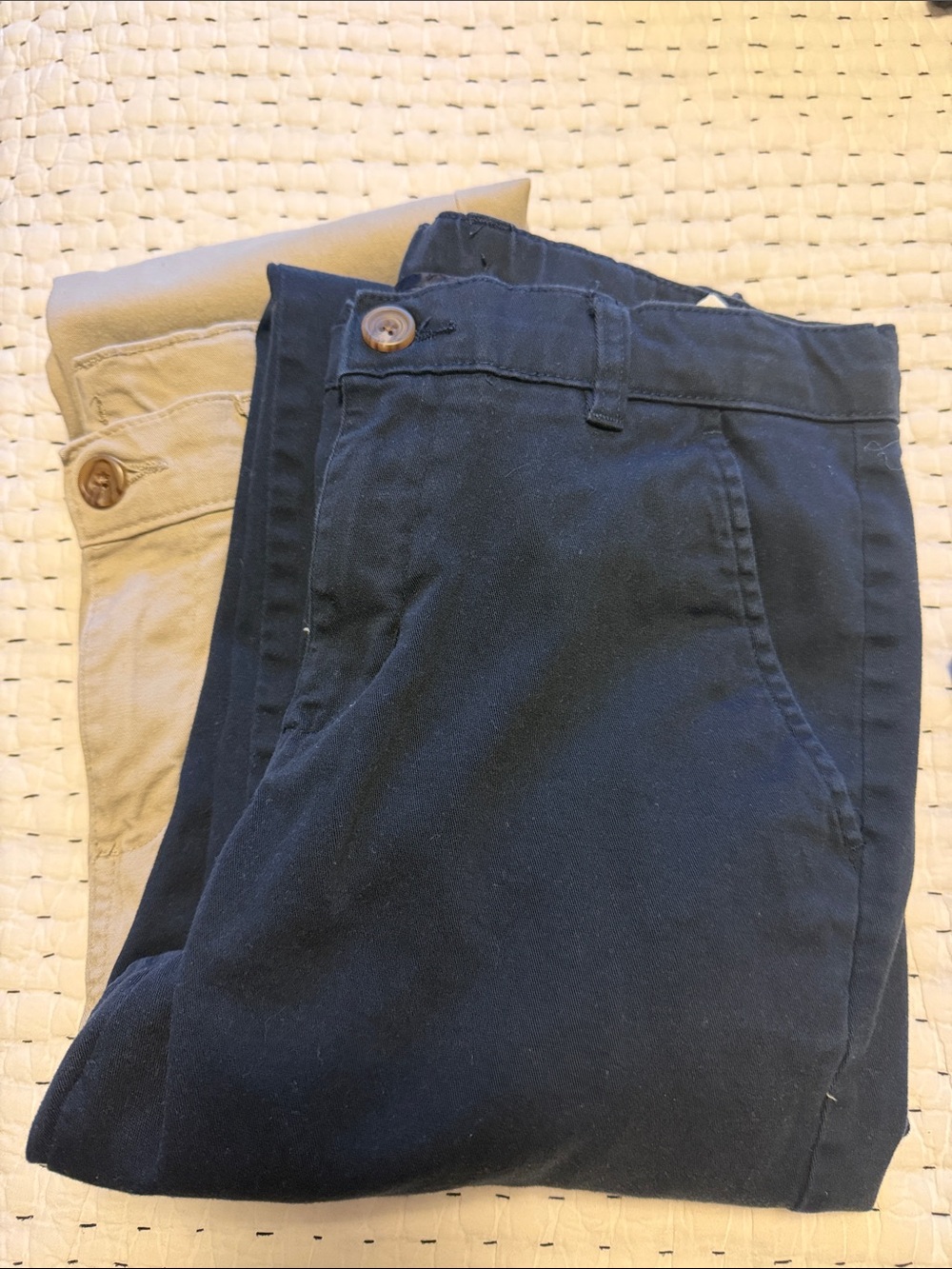 Izod Navy and Khaki Kids Chinos